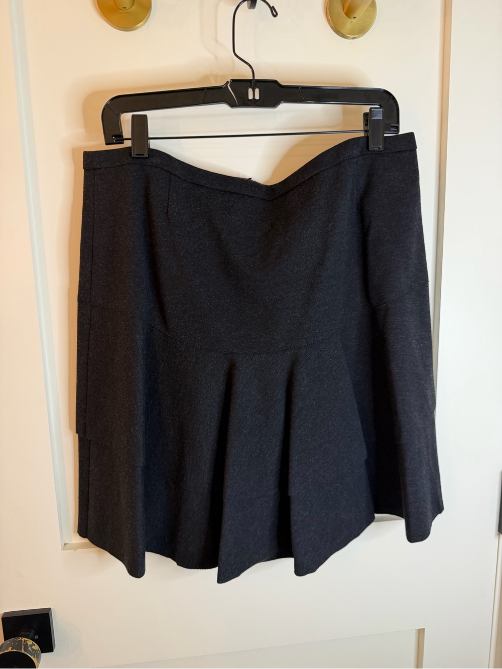 Akris Punto Charcoal A-Line Flared Skirt - Picture 8 of 13